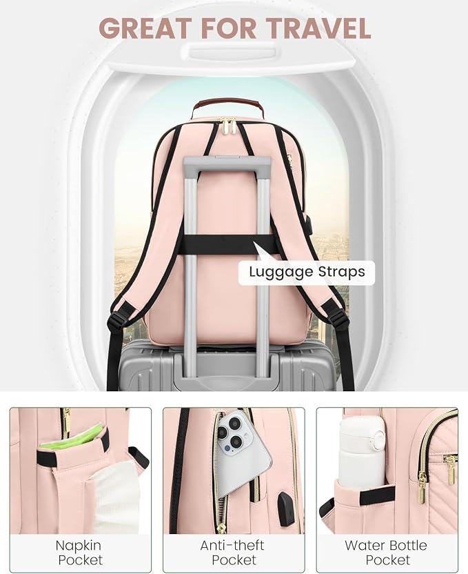 LOVEVOOK Laptop Backpack Purse for Women, Large Capacity Travel Business - Image 4