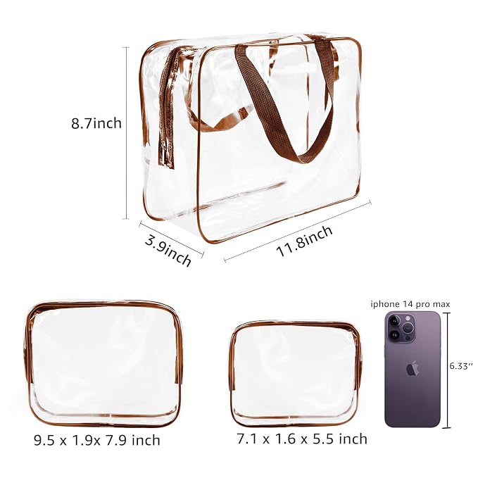 4Pcs Crystal Clear PVC Travel Toiletry Bag Kit - Image 5