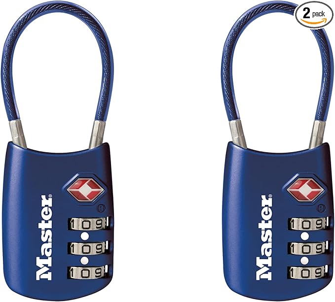 Master Lock Blue Set Your Own Combination TSA Approved Luggage Lock, Travel by MasterLock
