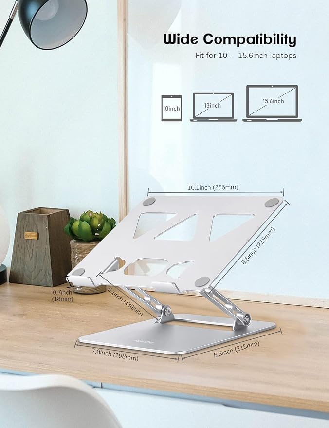 Adjustable Laptop Stand for Desk, Portable Laptop Stand Holder and Riser - Image 6
