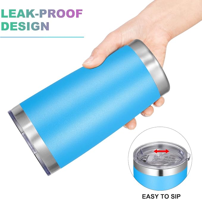 VEGOND 20oz Tumbler with Lid and Straw Stainless Steel Tumbler Cup Vacuum - Image 3