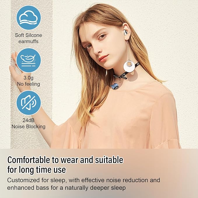 Sleep Earbuds Bluetooth 5.4 in Ear Light-Weight Headphones, Mini Sleep - Image 3