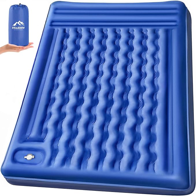 Double Sleeping Pad Camping, Self Inflating 6'' Extra-Thick 2 Person Pillow by FNARMW