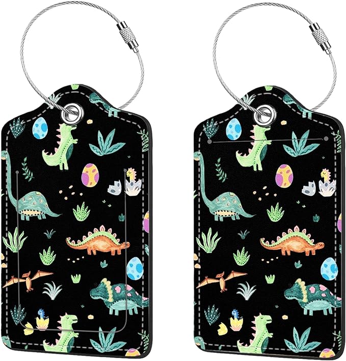 2 Pcs Luggage Tags for Suitcases, PU Leather Cruise Ship Luggage Tags by Anikathy
