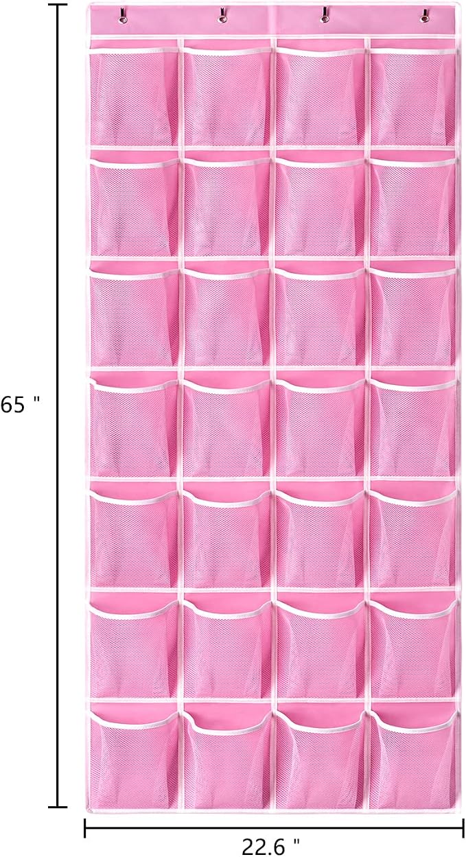 KEEPJOY 28 Pockets Hanging Shoe Organizer, Over the Door Shoe Organizer - Image 2