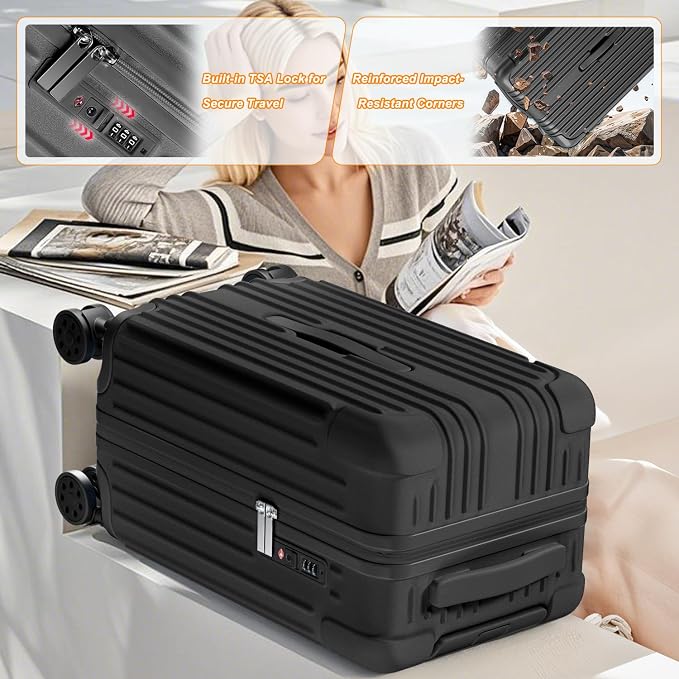 Krute Luggage Sets 2 Pieces PC+ABS Hardshell Suitcase - Image 6