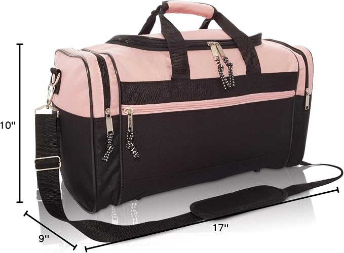 DALIX 17" Blank Duffle Bag Duffel Bag Travel Size Sports Durable Gym Bag - Image 8