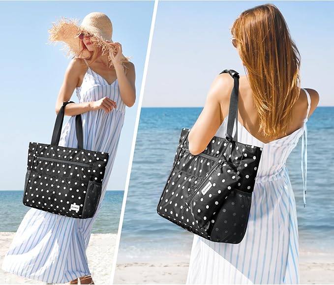 G4Free Beach Bag, Waterproof Sandproof Beach Tote Bag, Large Capacity Foldable - Image 2