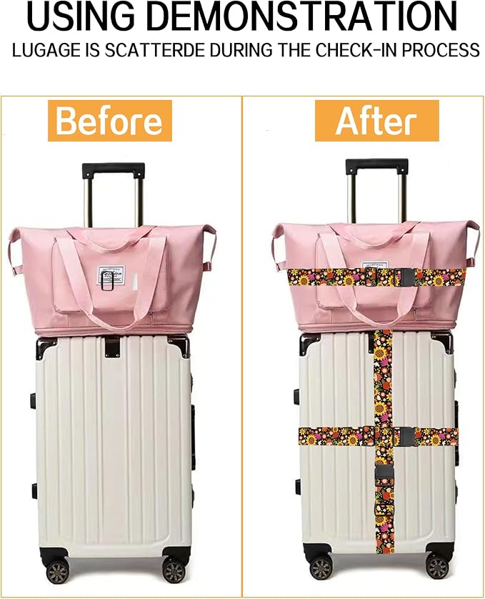 Luggage Straps for Suitcases, Adjustable Travel Belt, Durable Wide Luggage Strap - Image 3