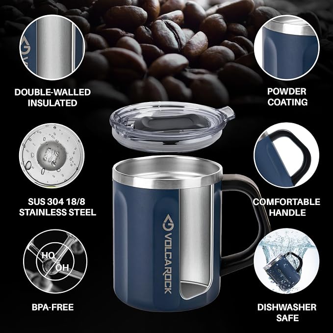 16oz Coffee Mug, Vacuum Insulated Camping Mug - Image 3