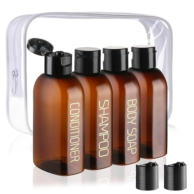 Cosywell Travel Bottles for Toiletries 4pcs 3.4oz Travel Shampoo and by Cosywell