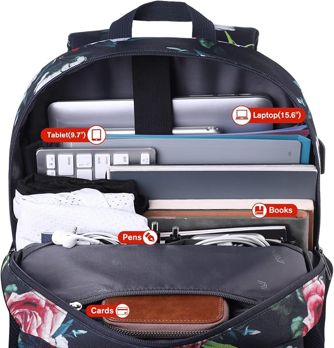 School Backpack, Casual Bookbag Women and Teen Girl Schoolbag - Image 5