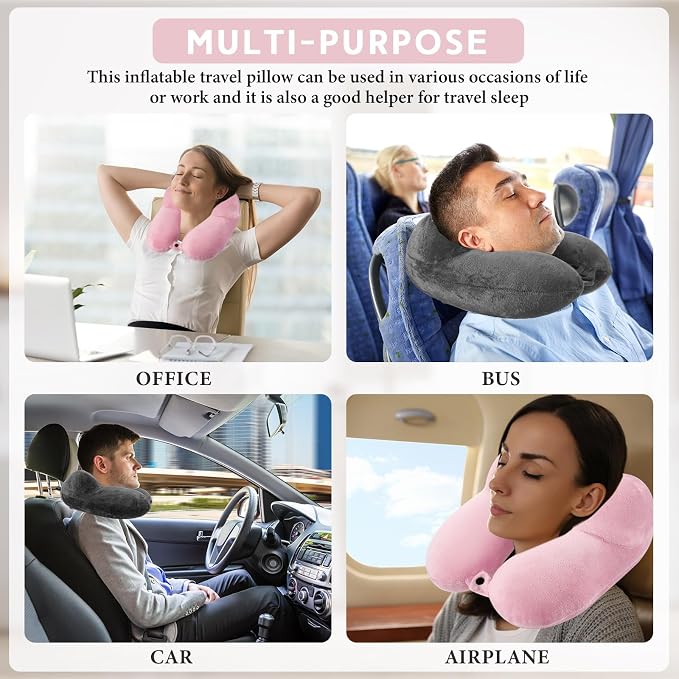 Sintuff 2 Pack Inflatable Travel Pillow - Image 7