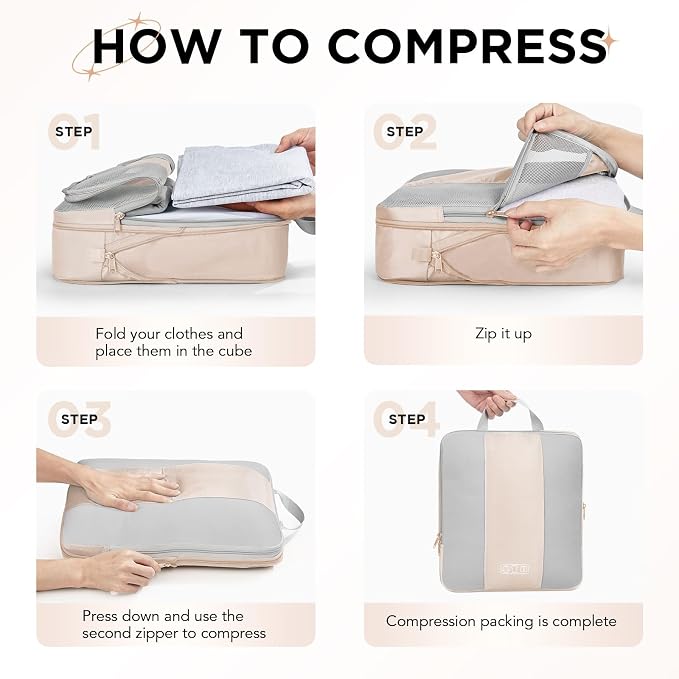 8 Set Compression Packing Cubes - Image 3