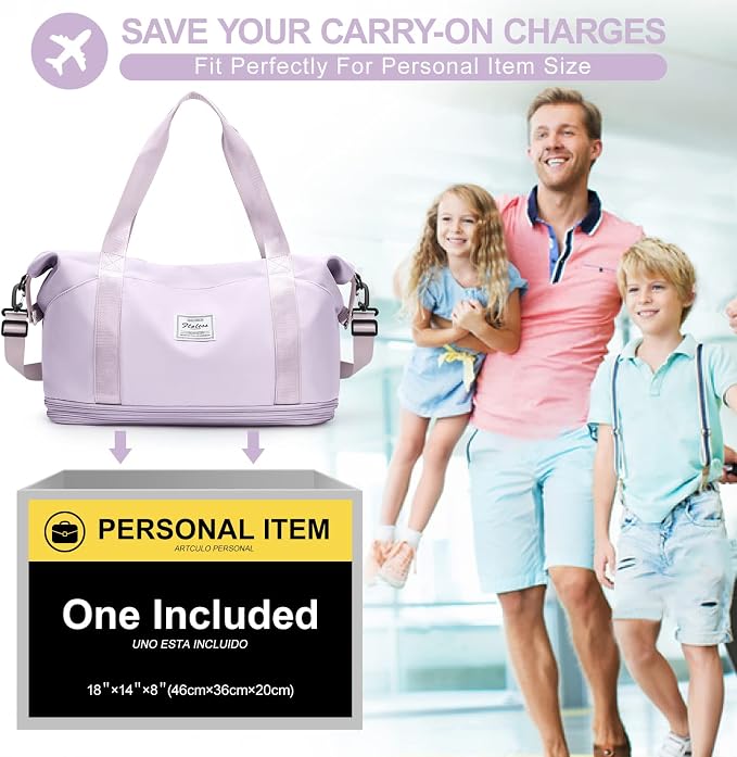 Travel Duffel Bag, Sports Tote Gym Bag, Shoulder Weekender Overnight Bag - Image 5