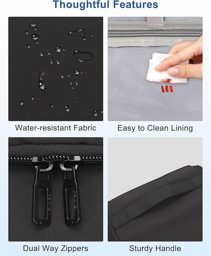 Relavel Hanging Toiletry Bag for Men and Women, Travel Toiletries Bag - Image 9