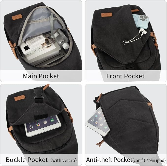 Sling Bag for Men, Crossbody Bag Men Anti Theft Crossbody Bag - Image 4