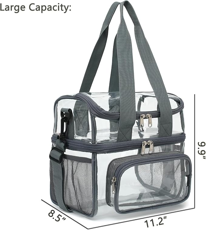FlowFly Double Layer Cooler Insulated Lunch Bag Adult Lunch Box Large Tote Bag - Image 3