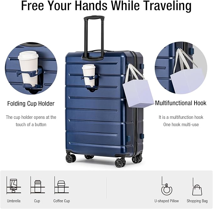 KYME Suitcases with Wheels Hardshell 30 Inch Luggage TSA Approved Large Checked - Image 2