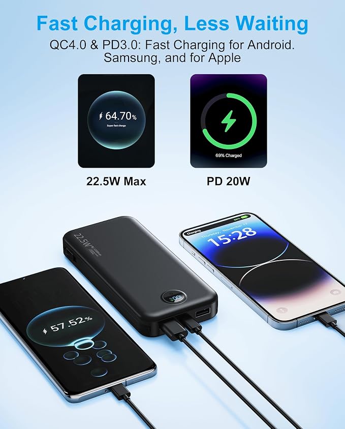 Portable Phone Charger, 12000mAh 22.5W Fast Charging Power Bank - Image 5