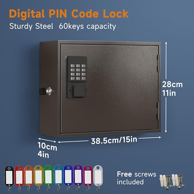 WeHere Smart Key Lock Box, Wall Mounted Key Cabinet - Image 2