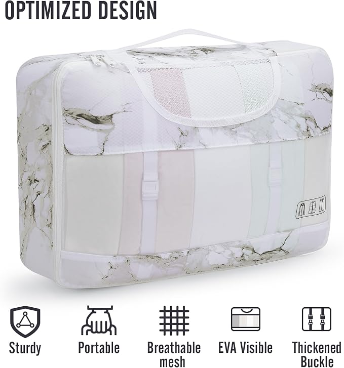 Veken 10 Set Packing Cubes for Travel Essential, Suitcase Organizer Bags in 4 - Image 4