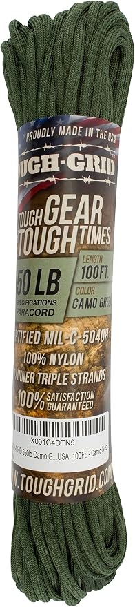 TOUGH-GRID 550 Paracord Rope Nylon Parachute Cord, Made in USA Survival Kit - Image 3