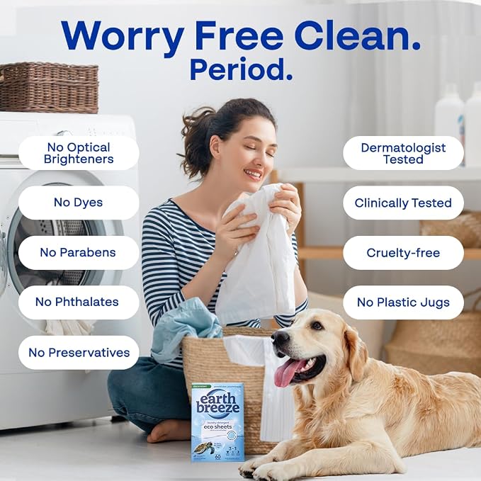 Earth Breeze Laundry Detergent Sheets Fresh Scent - Image 6