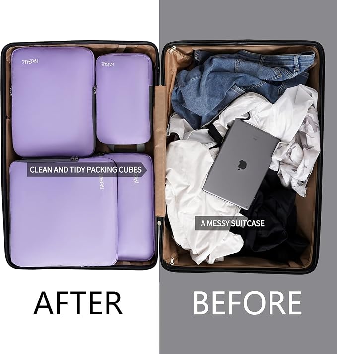 BAGAIL 4 Set/6 Set/8 Set Compression Packing Cubes Travel Accessories - Image 6