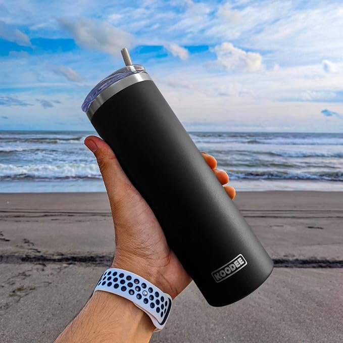 koodee 20 oz Stainless Steel Skinny Tumbler Double Wall Insulated Slim Water - Image 6