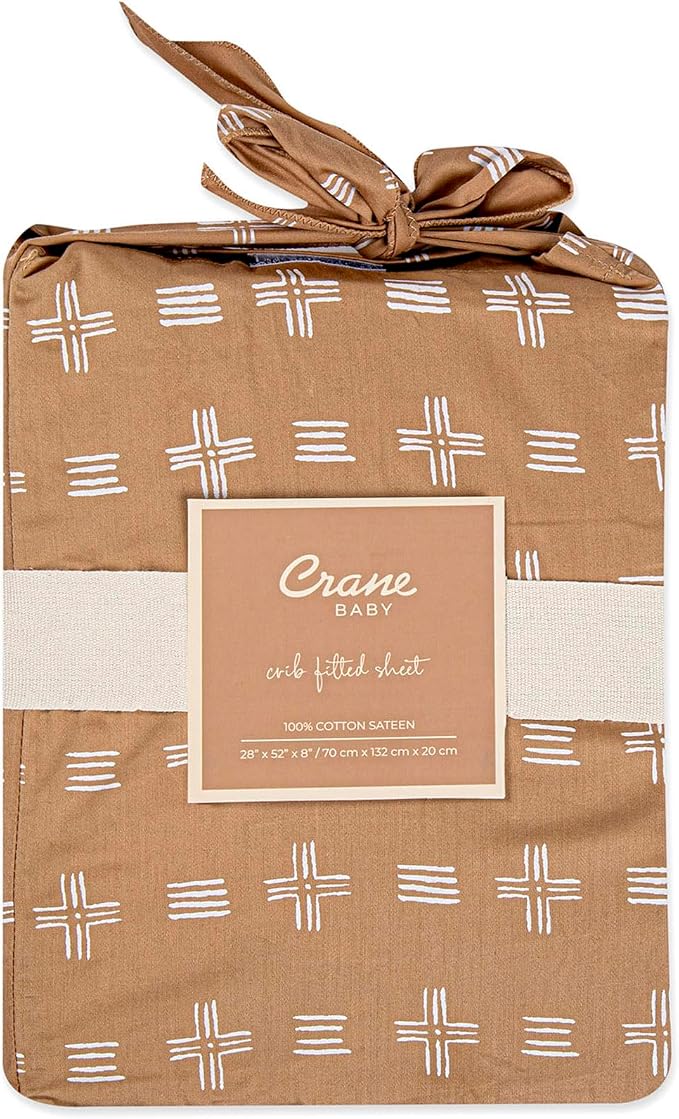 Crane Baby Crib Sheet, Copper Dash Neutral Crib Sheets & Toddler Sheets - Image 7