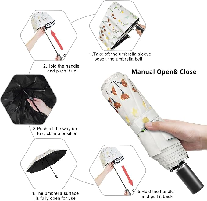 Cuby UV Sun Umbrella Compact Folding Umbrella lightweight Portable Manual - Image 8