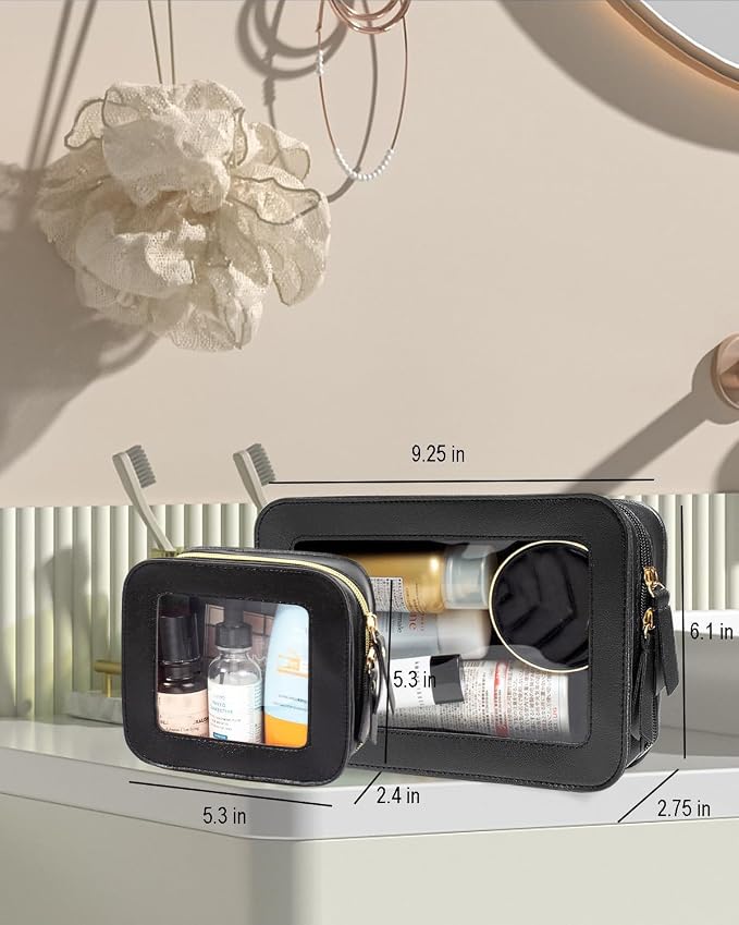 2 Pcs Clear Makup Bag Set - Image 2