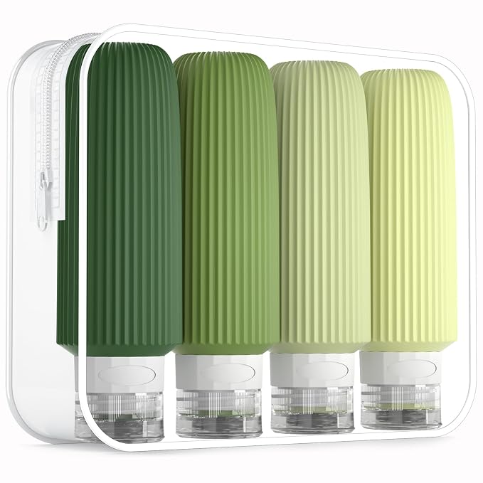 Travel Bottles for Toiletries, Large 6oz Travel Size Containers, BPA Free Leak by Mrsdry