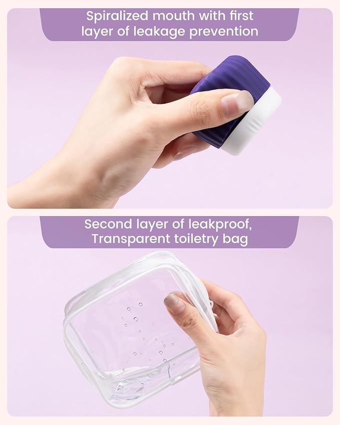 Travel Containers for Toiletries 4 Pack, TSA Approved Travel Size Toiletries - Image 4