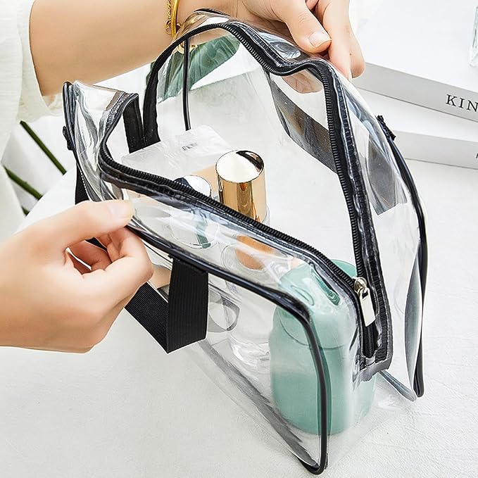APREUTY Clear Makeup Bags, TSA Approved 3 Pcs Large Cosmetic Makeup Bags Set - Image 5