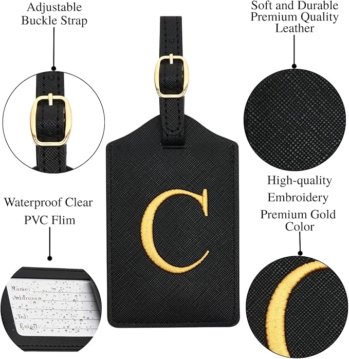 Luggage Tag PU Leather for Suitcase Baggage Handbag Travel Bag Label Suitcase - Image 3