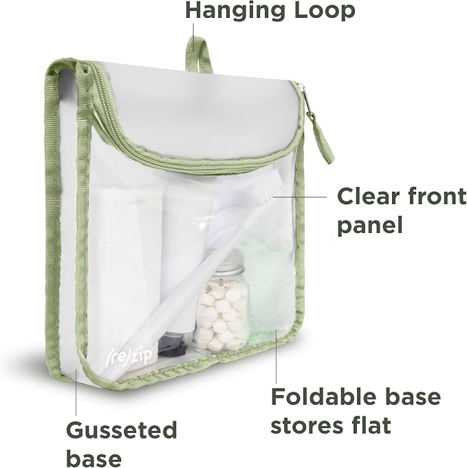 zip Zippered TSA-Compliant Travel Quart Bag | Zippered, Storage Bag - Image 5