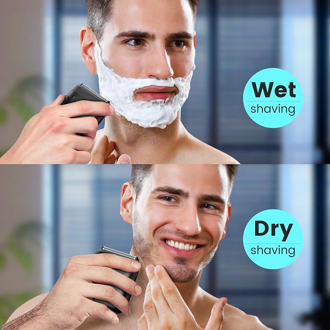 Brightup Electric Foil Shavers for Men, Mini Electric Razor for Shaving Face - Image 6