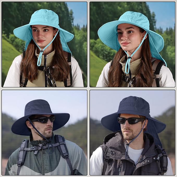 Sun Hats for Men Women, UPF50+ Protection Safari Hat, Wide Brim Fishing Hat - Image 5