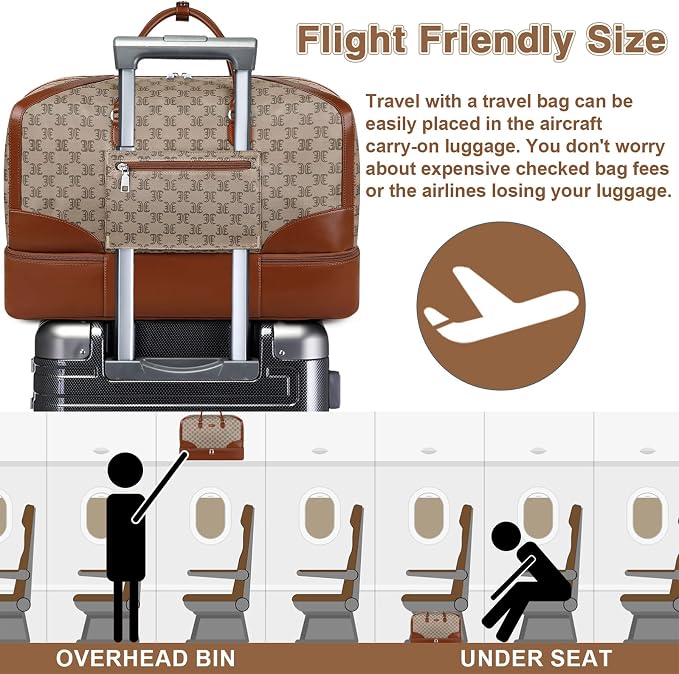 Weekender Bag for Women, Travel Duffel Bag Carry On Overnight Bag - Image 5