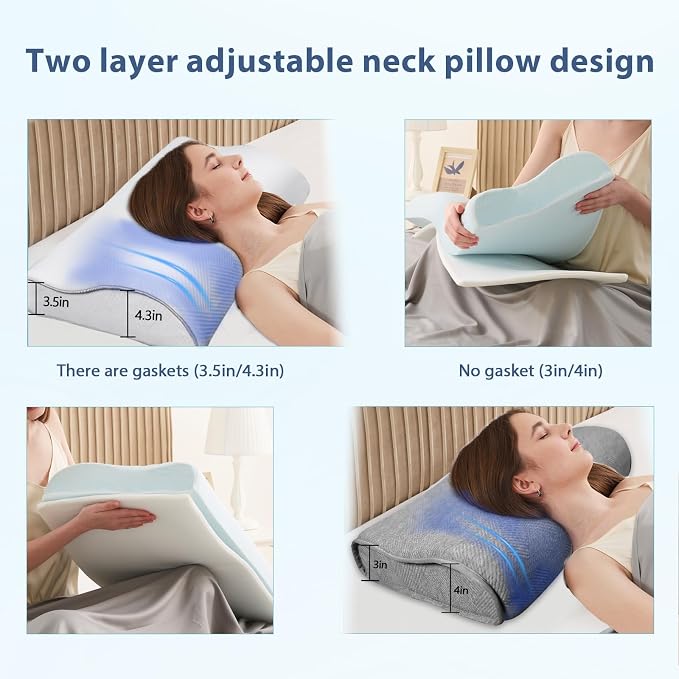 Memory Foam Pillow for Neck & Shoulder Pain Relief - Image 5