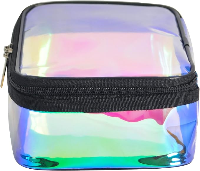 Iridescent TPU Travel Cosmetic Makeup Bag Holographic Clear Makeup Kit - Image 8