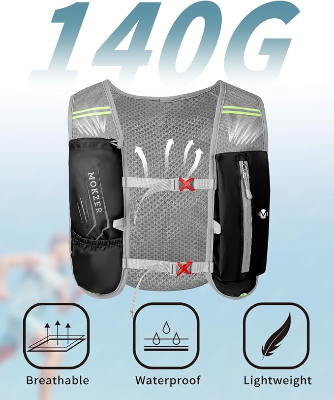 Running Hydration Vest with a 2L Water Bladder, Hydration Pack Lightweight - Image 4