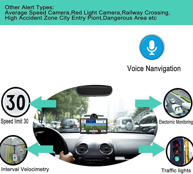 GPS Navigator for Car Truck RV, 7 Inch Touch Screen, Latest 2025 Maps for Car - Image 6