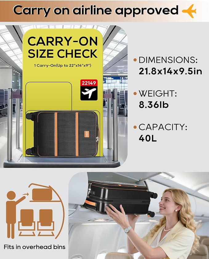 Joyway Carry on Luggage Airline Approved - Image 2