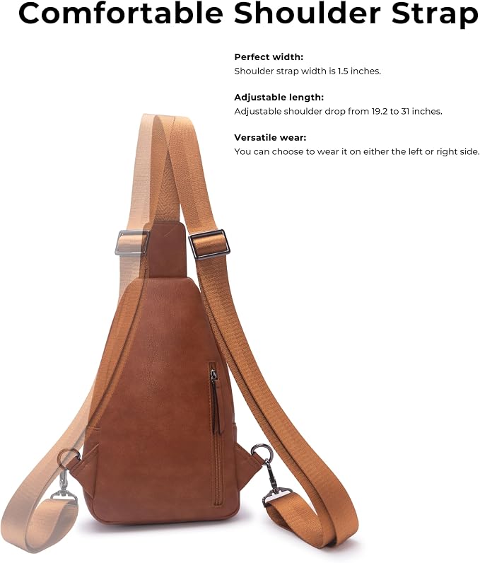 Alldaily Large Sling Bag for Women Crossbody Purse Leather Fashionable Trendy - Image 4