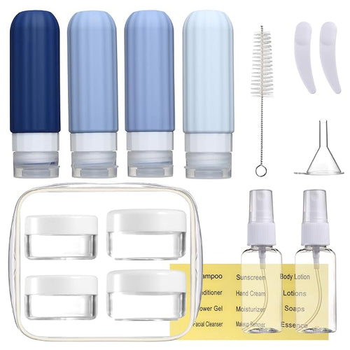 16 Pack Travel Bottles Set for Toiletries, Leakproof Travel Containers for by Mrsdry