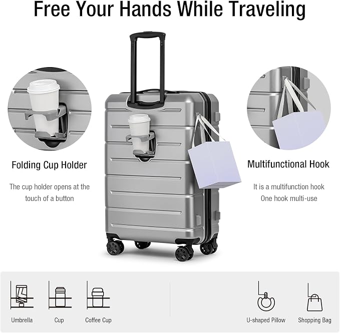 KYME Suitcases with Wheels Hardshell 26 Inch Luggage with TSA Lock Durable - Image 2