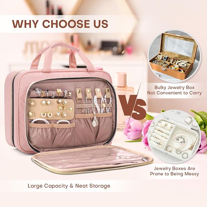 8L Travel Toiletry Bag with Jewelry Organizer - Image 6